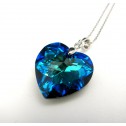 necklace heart azuria blue
